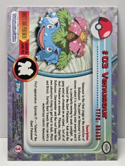 (3) Venusaur #3 Topps BLUE LOGO - NON-HOLO Pokemon Card - NM - US Seller - Image 2