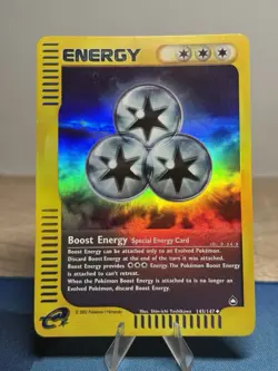 Boost Energy 145/147 Aquapolis Reverse Holo Uncommon Pokemon Card DMG - Image 1