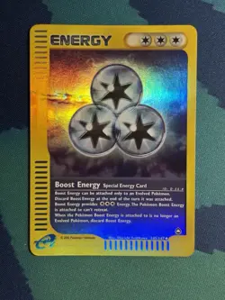 Boost Energy 145/147 Aquapolis Reverse Holo Uncommon Pokemon Card DMG - Image 2