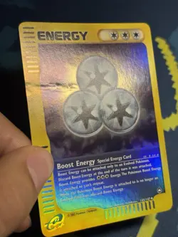 Boost Energy 145/147 Aquapolis Reverse Holo Uncommon Pokemon Card DMG - Image 3