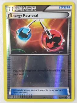 REVERSE HOLO Energy Retrieval 92/114 VLP / NM - Black White Pokemon Card - Image 1