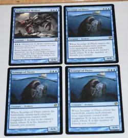 MTG Lot 3x Scourge of Fleets & Shipbreaker Kraken Rare Blue Creature - Image 1