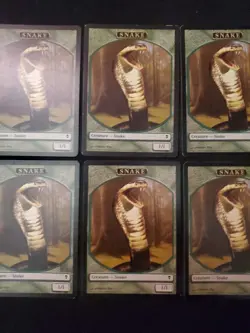 6x Snake Token Zendikar LP/NM Magic The Gathering MTG X6 6 Playset - Image 3
