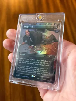 1x MTG Tragic Slip The Office Secret Lair Drop Foil (Kevin and Chili) - Image 1