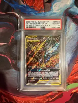 2019 POKEMON SM BLACK STAR PROMO FULL ART/MOLTRES & ZAPDOS & ARTICUNO GX PSA 10 - Image 1