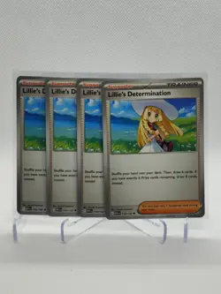 4x Lillie's Determination 119/132 Mega Evolution MEG Pokemon TCG - Image 1