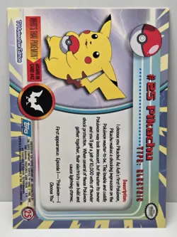 (2) 1999 Topps Pokemon Pikachu #25 Non-Holo Blue Logo - NM - US Seller - Image 2