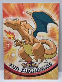 (2) Topps Pokemon #06 Charizard Non-Holo Series 1 BLUE Logo - NM - US Seller - Image 1