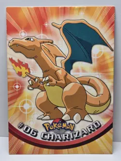 (3) Topps Pokemon #06 Charizard Non-Holo Series 1 BLUE Logo - NM - US Seller - Image 1