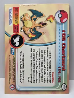 (3) Topps Pokemon #06 Charizard Non-Holo Series 1 BLUE Logo - NM - US Seller - Image 2
