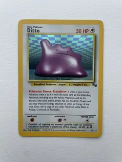 Pokemon TCG Ditto Holo Rare Card 3/62 Fossil - Image 2