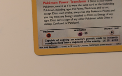Ditto 3/62 Rare Holo Pokemon Card Fossil Set 1999 - Image 4