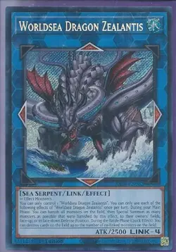 Yugioh Worldsea Dragon Zealantis Secret Rare RA04 - Image 1