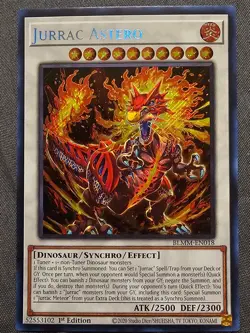 Jurrac Astero BLMM-EN018 Secret Rare NM 1st Edition Yu-Gi-Oh! - Image 1