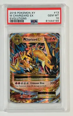 M CHARIZARD EX - 13/108 - POKEMON XY EVOLUTIONS 2016 MEGA - PSA 10 GEM MINT - Image 1