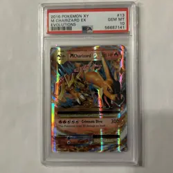 M CHARIZARD EX 2016 Pokemon #13/108 PSA 10 GEM MINT XY Evolutions Holo Card - Image 1