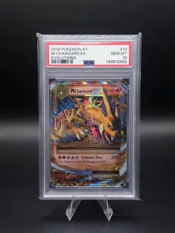 M CHARIZARD EX 2016 Pokemon #13/108 PSA 10 GEM MINT XY Evolutions Holo Card - Image 1