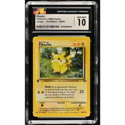 CGC 10 GEM MINT Pikachu 1st Edition 60/64 Pokemon Dutch Jungle Set (PSA/BGS) - Image 1