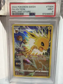 Pokemon 2022 Brilliant Stars Full Art Trainer Gallery Jolteon #TG04 PSA Mint 9 - Image 1