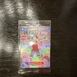 Bandai One Piece CCG Monkey D. Luffy US Voyage Promo Holo Card P-055 - Image 1