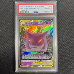 Gengar & Mimikyu GX 53/181 Tag Team Pokemon Card PSA 10 SM Team Up TCG CCG - Image 4