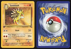 Pokemon TCG | Sandslash 41/62 | Uncommon | Fossil | 1st Edition Lightly Played - Image 1