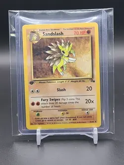 1999 Pokemon Fossil 1st Edition Sandslash #41/62 - Image 1