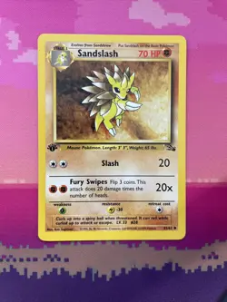 Pokemon Card Sandslash Fossil 1st Edition Uncommon 41/62 Near Mint - Image 1