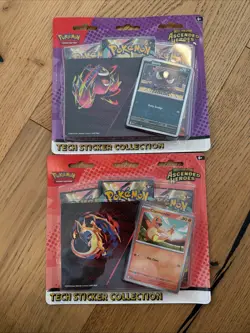 Pokemon TCG Ascended Heroes Tech Sticker Collection 2 Set GASTLY & CHARMANDER - Image 1