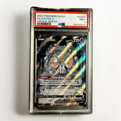2023 POKEMON SWORD & SHIELD CROWN ZENITH #GG48 FULL ART/ZACIAN V PSA 9 - Image 1