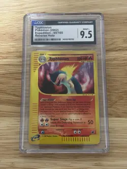 Typhlosion 65/165 | CGC 9.5 | Pokemon Expedition 2002 | Reverse Holo | Mint+ - Image 1