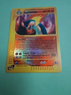Pokemon Typhlosion Expedition 2002 #65/165 Reverse Holo LP - Image 2