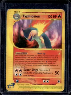 2002 Pokemon Expedition Set Typhlosion Reverse Holo #65 - Image 1