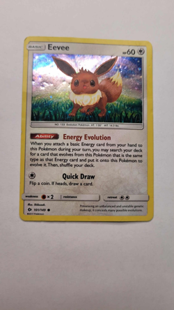 Eevee - (Cosmos Holo) 101/149 Sun & Moon Era Pokemon Card TCG 2017 MP - Image 1