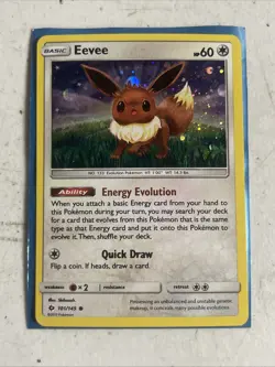 Eevee - (Cosmos Holo) 101/149 Sun & Moon Era Pokemon Card TCG 2017 MP - Image 1