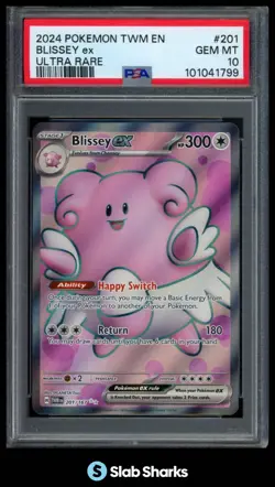 2024 POKEMON SV TWILIGHT MASQUERADE - TWM EN #201/167 BLISSEY EX PSA 10 - Image 1