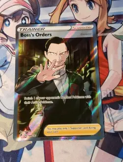 Pokemon Card TCG Boss's Orders Giovanni Full Art Rebel Clash 189/192 NM - Image 1