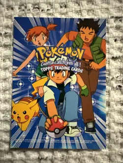 Pokemon TOPPS Movie Animation Edition - CHECKLIST Black Logo Pokemon Card NM - Image 1