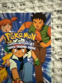 Pokemon TOPPS Movie Animation Edition - CHECKLIST Black Logo Pokemon Card NM - Image 4