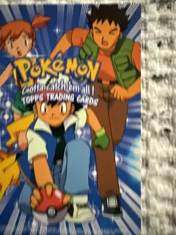Pokemon TOPPS Movie Animation Edition - CHECKLIST Black Logo Pokemon Card NM - Image 5