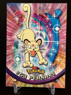 Topps Pokemon Card #53 Persian Blue Logo NM - Image 1