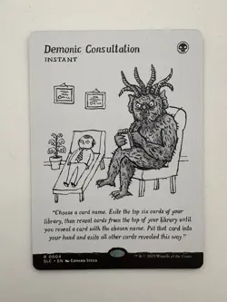 Demonic Consultation Borderless Secret Lair MTG Magic Gathering Card NM Mint SLC - Image 1