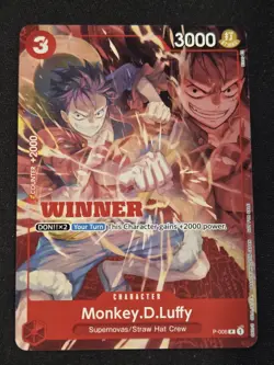 Monkey.D.Luffy - Winner Pack Vol. 1 PR One Piece Promotion Cards P-006 NM - Image 1
