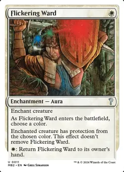 Flickering Ward 1x MtG Mystery Booster 2 White Border MB2 SP/NM - Image 1