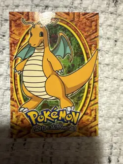 1999 Topps Pokemon Animation Series 1 E12 of 12 #149 Dragonite Blue Logo - Image 1