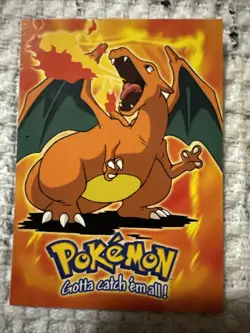 Pokemon Series 1 Charizard Topps TV Animation Ultra Rare Non Holo E6 Of E12 - Image 1
