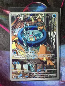 Squirtle 148/142 Illustration Rare Stellar Crown Pokemon TCG NM+ - Image 1