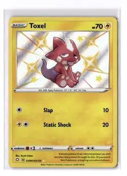 Toxel - SV041/SV122 SWSH Shining Fates Shiny Holo Rare - NM - POKEMON TCG - Image 1