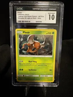 CGC Gem Mint 10 Pinsir Holo 007/034 Pokemon Classic Collection 2023 - Image 1