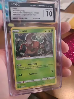 CGC Gem Mint 10 Pinsir Holo 007/034 Pokemon Classic Collection 2023 - Image 3